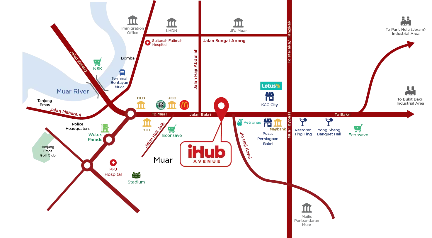 iHub Avenue Strategic Location Map